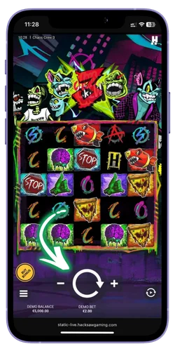 Chaos Crew 3 inzet instellen en de rollen laten draaien.