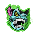 Chaos Crew 3 Cranky Cat wild symbool illustratie